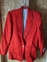 Lands end size 8 red polyester blend ladies blazer - €22,15 EUR