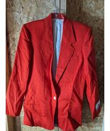 Lands end size 8 red polyester blend ladies blazer - €22,15 EUR