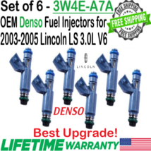 OEM Denso x6 Best Upgrade Fuel Injectors for 2003, 2004, 2005 Lincoln LS 3.0L V6 - £112.53 GBP