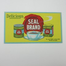 Chase &amp; Sanborn&#39;s Seal Brand Coffee &amp; Tea Advertising Ink Blotter Vintag... - $12.99