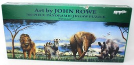 African SAVANNAH 700 Piece Panoramic Jigsaw Puzzle  Art by John Rowe New... - £7.50 GBP