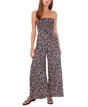 1.state Womens Strapless Wide Leg Jumpsuit Black Floral Size XS New Belted  - $39.55