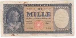 Italy, 1000 Lire, 1947, Bank of italy, P83, VF - $129.82