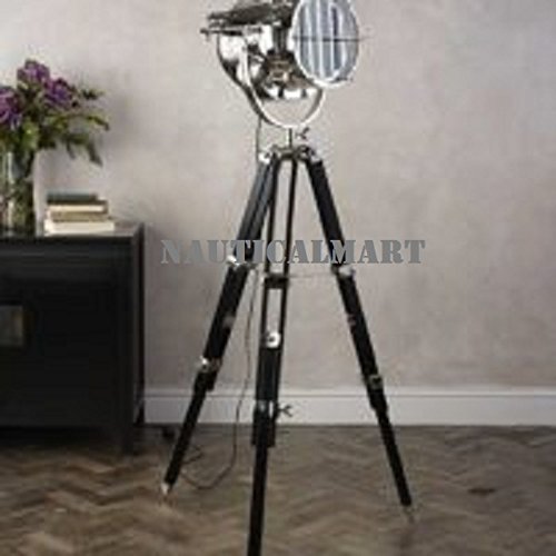 Designer Floor Lamp comes with Black Color Wooden Tripod Lamp By Nauticalmart - $296.01