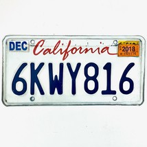 2018 United States California Lipstick Passenger License Plate 6KWY816 - $16.82