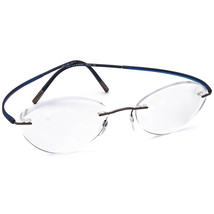 Silhouette Eyeglasses 5523 70 6660 Titan Gunmetal/Blue Rimless Austria 5... - £141.53 GBP
