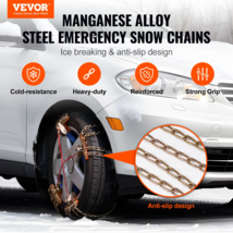 8 PCS Snow Chains Tire Width 9.2-11.2in/235-28mm for Car/Pickup/SUV/Truck - £57.67 GBP