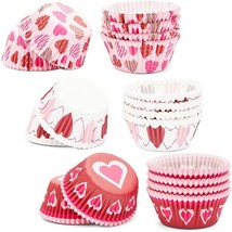 450X Valentine&#39;S Day Muffin Liner Mini Cupcake Wrappers For Baking 3 Pin... - $33.99
