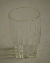 Federal Whiskey Clear Shot Glass Ribbed Sides Bar Barware Vintage MCM - $9.89