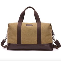 Casual Vintage Messenger Bag Canvas Solid Unisex Large Capacity Tote - £31.62 GBP