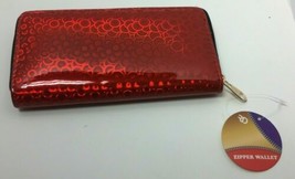 Royal Deluxe Accessories Red Designed Zipper Wallet, Free Shipping - $11.08