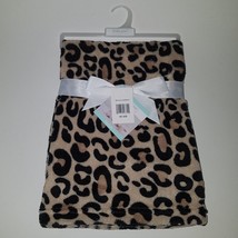 NEW Baby Gear Leopard Print Fleece Baby Blanket Lovey Brown Cheetah Girl Gift - £20.21 GBP