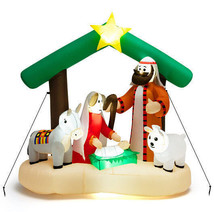 6.7 Feet Christmas Inflatable Nativity Scene with LED Lights - Color: Mu... - $153.15