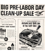 1954 Simoniz Automotive Cleaning Products Advertisement Labor Day Vintag... - €25,56 EUR