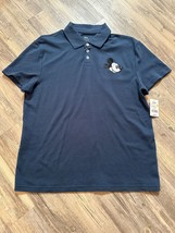 Disney Mickey Mouse Navy Polo Size Large NWT Cotton Blend - £14.33 GBP