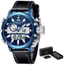 MEGALITH Mens Digtal Watch Sport Military Analog Multifunction Dual Display Watc - £49.62 GBP