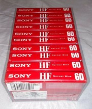 Lot Of New Sony HF60 Audio Cassette Tapes C-60HFC Hf 60 High Fidelity Sealed - £27.83 GBP