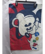 Vtg Disney Mickey Mouse Big Face Logo Gosh Wow 2 Sided Pillow Case Stand... - $450.97 MXN