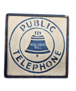 New Jersey Bell Public Telephone Wood Sign — Vintage / Rustic Décor - $48.50