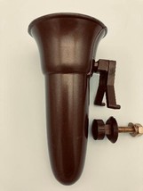 Mausoleum Crypt Brown &quot;V&quot; Vase 5.5 IN with Bolt / Button Support - Royal Duchess - £47.51 GBP