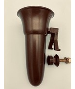 Mausoleum Crypt Brown &quot;V&quot; Vase 5.5 IN with Bolt / Button Support - Royal... - £47.46 GBP