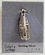 Vintage Fisher LeStage Sterling Silver Wave Runner Charm 4.1 Grams NOS On Card - £20.50 GBP