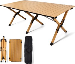 Rollingsurfer Folding Camping Table, Lightweight Roll-Up, Bbq And Party. - £72.05 GBP