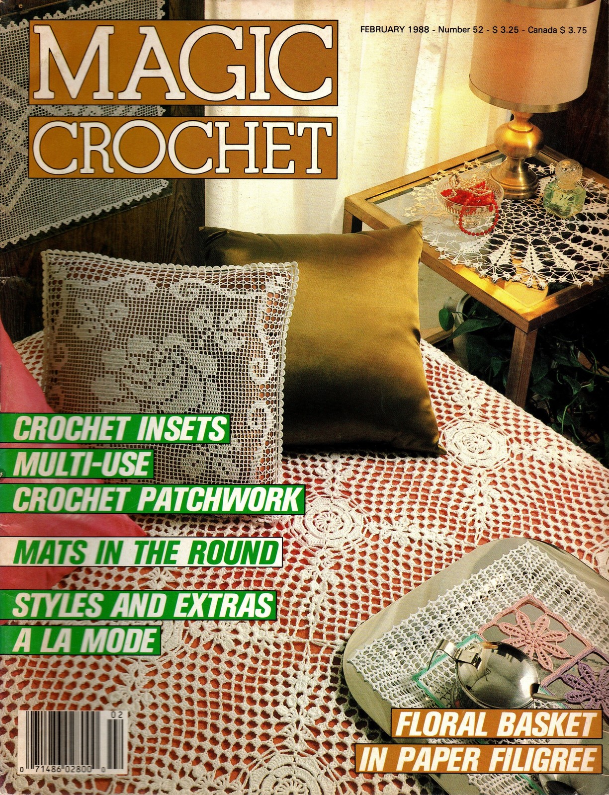 Magic Crochet Vintage Magazine Number 2 Crochet Insets Patchwork Mats and Extras