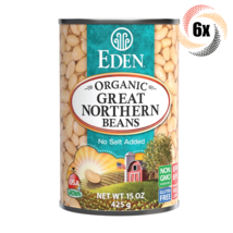 6x Cans Eden Foods Organic Great Northern Beans | 15oz | No Salt Added | Non GMO - £29.21 GBP