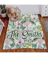 Flamingo Beach Throw Infant Blanket Personalized Gift Tropical Design Se... - $29.53 CAD