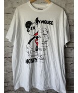 Disney Mickey Mouse  T-Shirt  2XL Unisex Graphic Cartoon Illustration White - $12.96