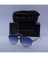 Philipp Plein SPP106M 0579 Polished Palladium/Blue Gradient 63-13-145 Su... - $731.96 CAD