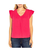 THREE DOTS DOUBLE GAUZE TOP FUCHSIA ASST SIZES ALT5092S BRAND NEW - €7,69 EUR