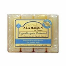 A La Maison - Hypoallergenic Unscented Bar Soap Value 4ct Pack of 1 - £9.69 GBP