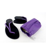 Ladies&#39; Folding Flip-Flops w/Pouch, PURPLE ~ S/M/L/XL ~ Spa, Beach, Pool... - $207.26 MXN