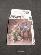 McCalls 5849 Block Animal Dolls Pig Cat Duck Bunny Rabbit Sewing Pattern 1992 - $7.99