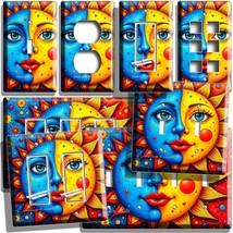SPIRITUAL MOON AND SUN FACE STARS LIGHT SWITCH OUTLET WALL PLATES ROOM A... - $187.72 MXN+