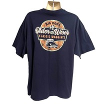 Big Dogs Mens Navy Blue Double Graphic T-Shirt 3XL Animal Print Old School USA - £19.75 GBP