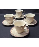 LENOX Coffee / Tea Cup &amp; Sauer AMETHYST Platinum Trim, Purple Band - Set... - $56.51 CAD