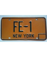 Vintage 1973 - 1986 New York Automobile Car License Plate Blue on Orange... - $339.23 MXN