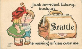 Postcard Washington Seattle Civic Booster Witt Luggage Romance 23-5534 - $6.55