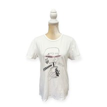 Barneys New York x Alfreds White T Shirt Size S Small Coffee Tee - £56.16 GBP