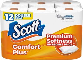 ComfortPlus Toilet Paper, 12 Double Rolls, 231 Sheets per Roll, Septic-Saf - $15.84