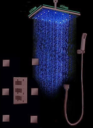 Cascada Luxury Bathroom Shower Set with Luxury 16" Water Power LED Shower Head ( - £825.56 GBP