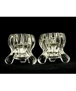 Set of 2 Jeannette Glass Candle Holders, National Pattern, Vintage Home ... - $19.55