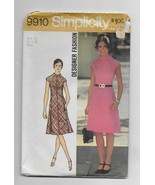 Vtg 1972 Uncut Simplicity Sewing Pattern 9910 Designer Dress Sz 14 Bust ... - €11,24 EUR