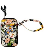 Vera Bradley Bag Floral Wristlet Bag Black Background Bright Floral Prin... - $180.49 MXN