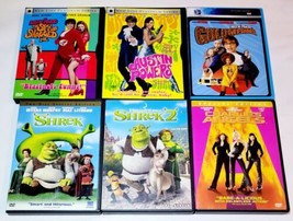 Austin Powers 1-3, Shrek 1-2 &amp; Charlie&#39;s Angels DVD Lot Mike Myers, Cameron Diaz - £12.33 GBP