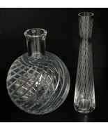 Set of 2 &quot;BACCRAT VASES&quot; a Baccarat Crystal Cyclades and Mikado Passion ... - $510.00 CAD