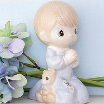 Precious Moments Praying Boy Porcelain Night Light Baby Baptism Christening Gift - £23.17 GBP